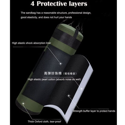 150Cm 40KG Boxing Punching Bag,Sanda Sandbag for Adults,Muay Thai Taekonda Fitness Boxing Bag,Gym Studio Boxing Training Sandbag